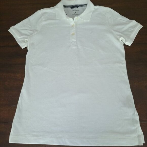 Nautica White Polo Golf Shirt Women's Size Small - Picture 2 of 7